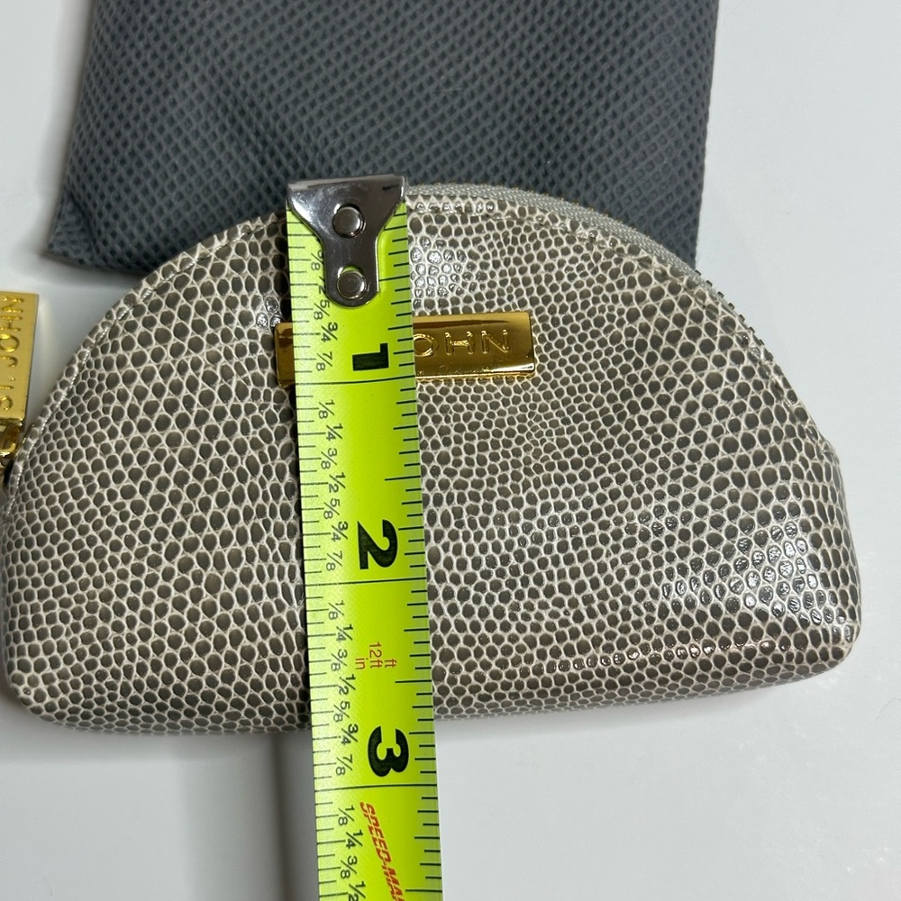 St. John Cream and Gold Textured Coin Purse - Picture 4 of 4